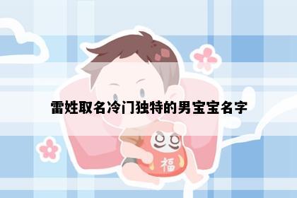 雷姓取名冷门独特的男宝宝名字